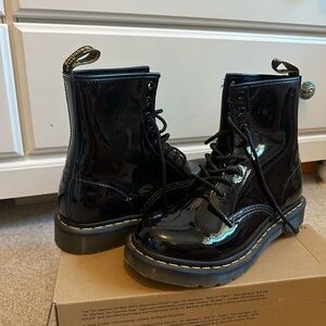 Dr. Martens Shiny Black Lace-Up Boots